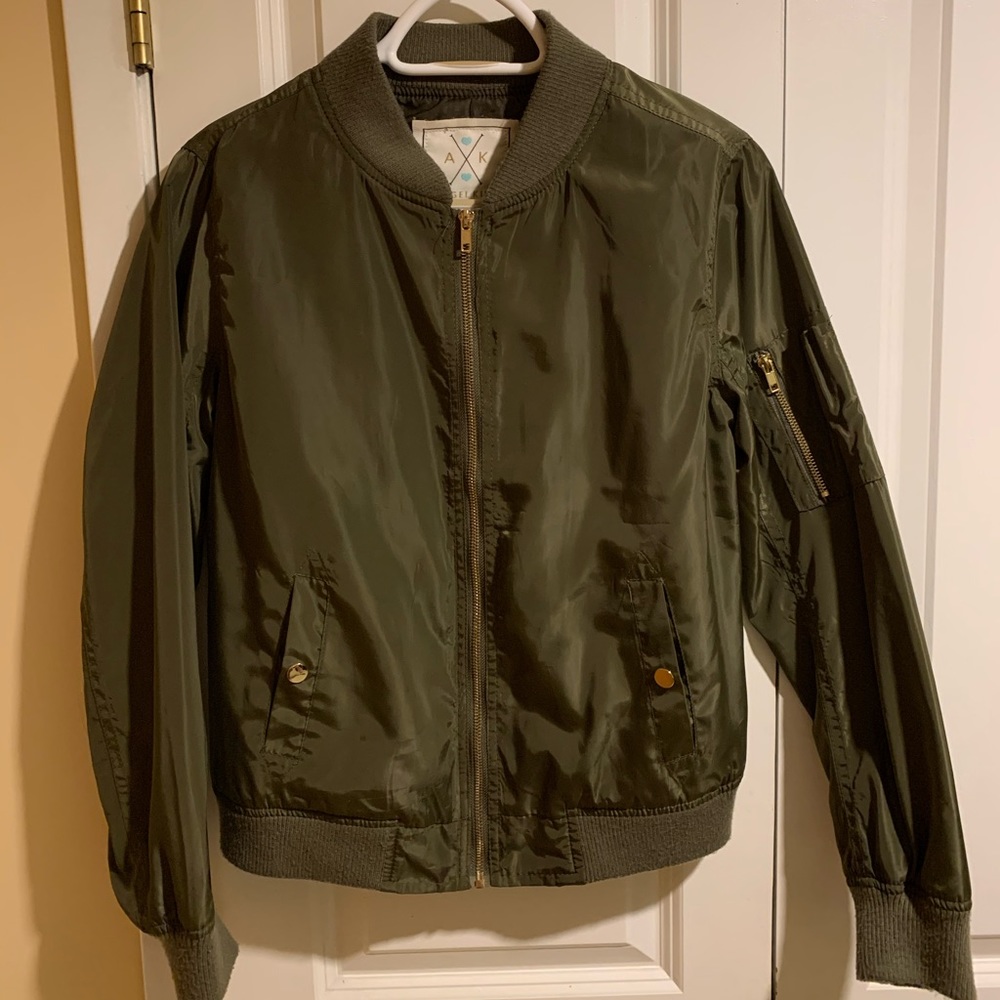 Bomber jacket army green color